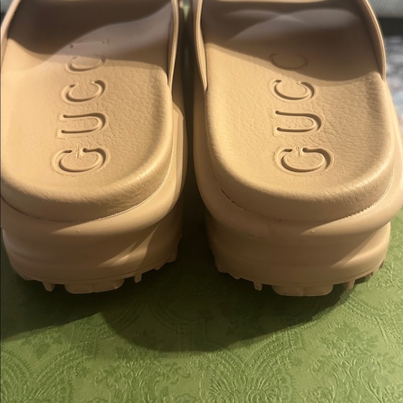 Gucci Soft Rubber Womens Interlocking G Platform Slide Sandals sz 38 - Picture 9 of 14